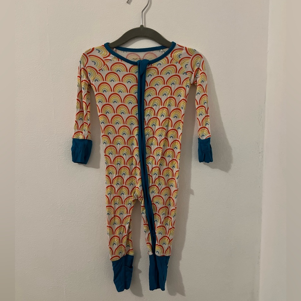 Little Sleepies Footies with Playful Rainbow Print